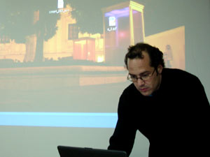 Gal lecturing at the University of Arts in Shanghai 