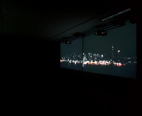 Night Pulses - Intermedia installation, 2004 - Photography by Otto Sachsinger