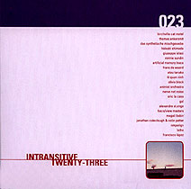 CD 'Intransitive Twenty-Three', USA 2004